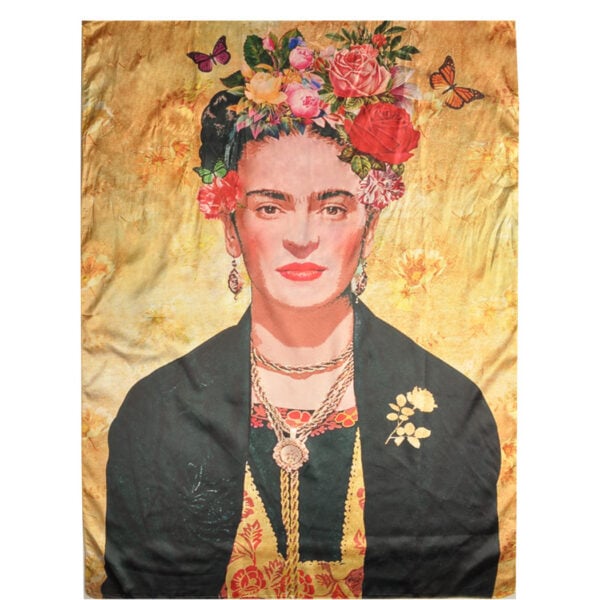 100% Silk Frida Kahlo scarf