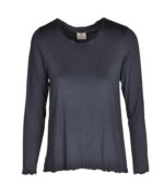 Frill edge long sleeve t-shirt