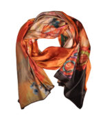 100% Silk Frida Kahlo scarf
