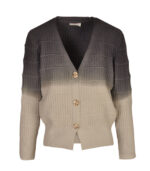Flower button ombre twist cardi