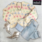 Holey pastel chunky knit