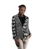 2-Textured animal blazer 