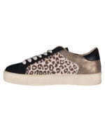 Animal glitter lightning bolt suede sneaker