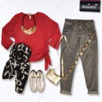 Long sleeve circle batwing top