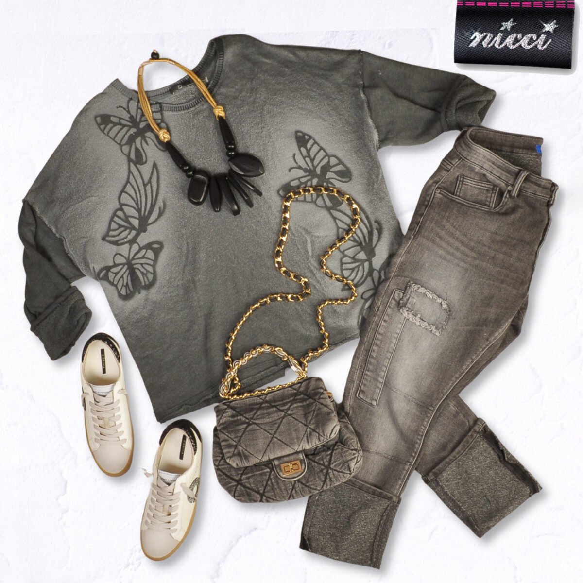 Stencil butterfly sweatshirt