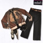 Leopard print zip up suedette jacket