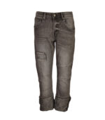 Washed patch jeans