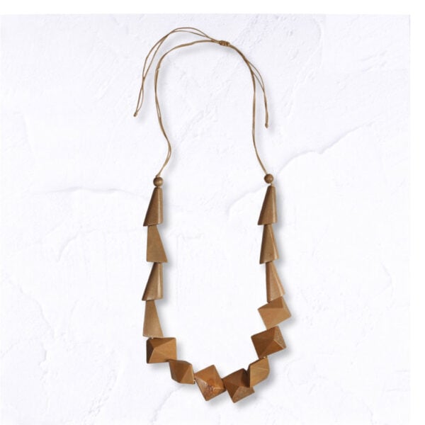 Wooden pyramid necklace