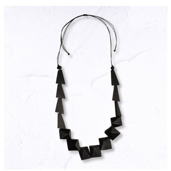 Wooden pyramid necklace