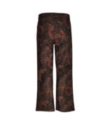 Reversible animal flower print flare leg pants