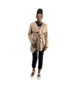 Raw-edge trench coat