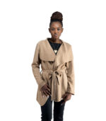 Raw-edge trench coat