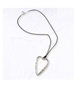Adjustable rope heart necklace
