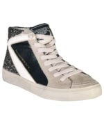 Glitter suede hi-top sneaker