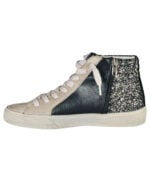 Glitter suede hi-top sneaker