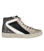 Glitter suede hi-top sneaker