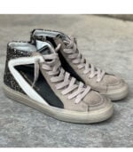 Glitter suede hi-top sneaker