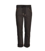 Raw-edge straight leg pants