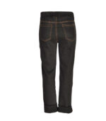 Raw-edge straight leg pants