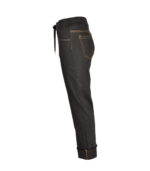 Raw-edge straight leg pants