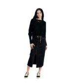 Ribbed batwing knit top