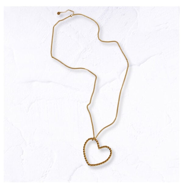 Twist chain heart necklace