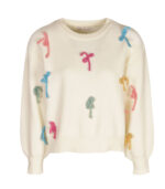 Bow detail chunky knit top