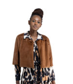 Short fluffy bolero jacket