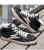 Hi-top broque sneaker