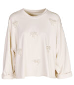 Pearl bow detail sweatshirt