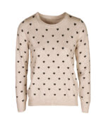 Multi heart print knit top