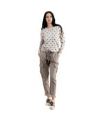 Multi heart print knit top