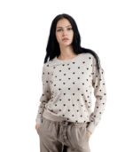 Multi heart print knit top