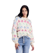 Holey pastel chunky knit