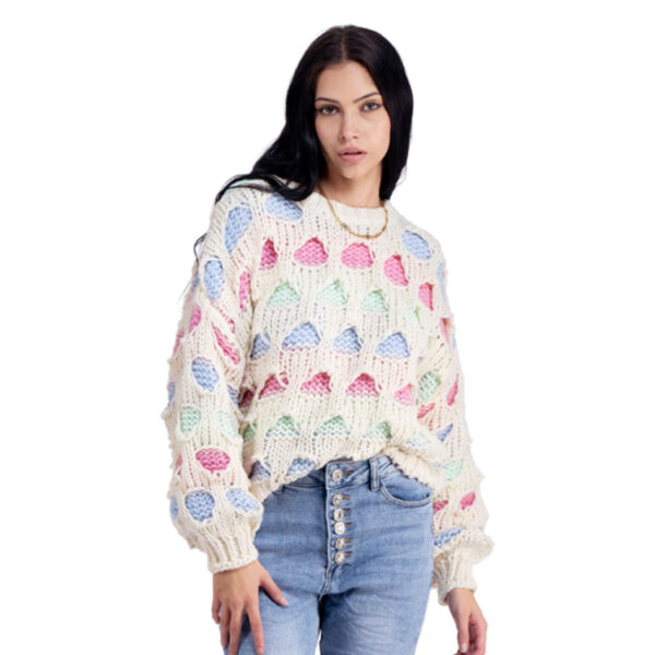 Holey pastel chunky knit
