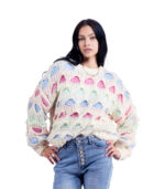 Holey pastel chunky knit