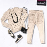 Multi heart print knit top