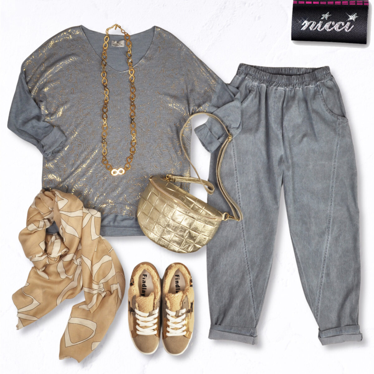 Oversized panel pants