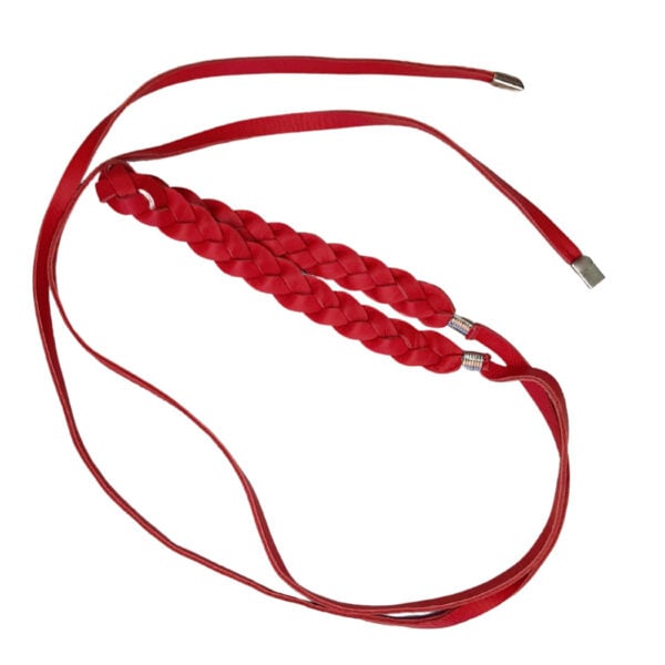 Genuine leather braided belt 