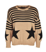 Star stripe knit top