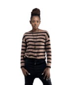 Chenille style long sleeve knit top