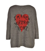 I love New York print knit top
