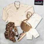 Pearl bow detail sweatshirt