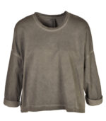 Overdyed hi-lo sweatshirt