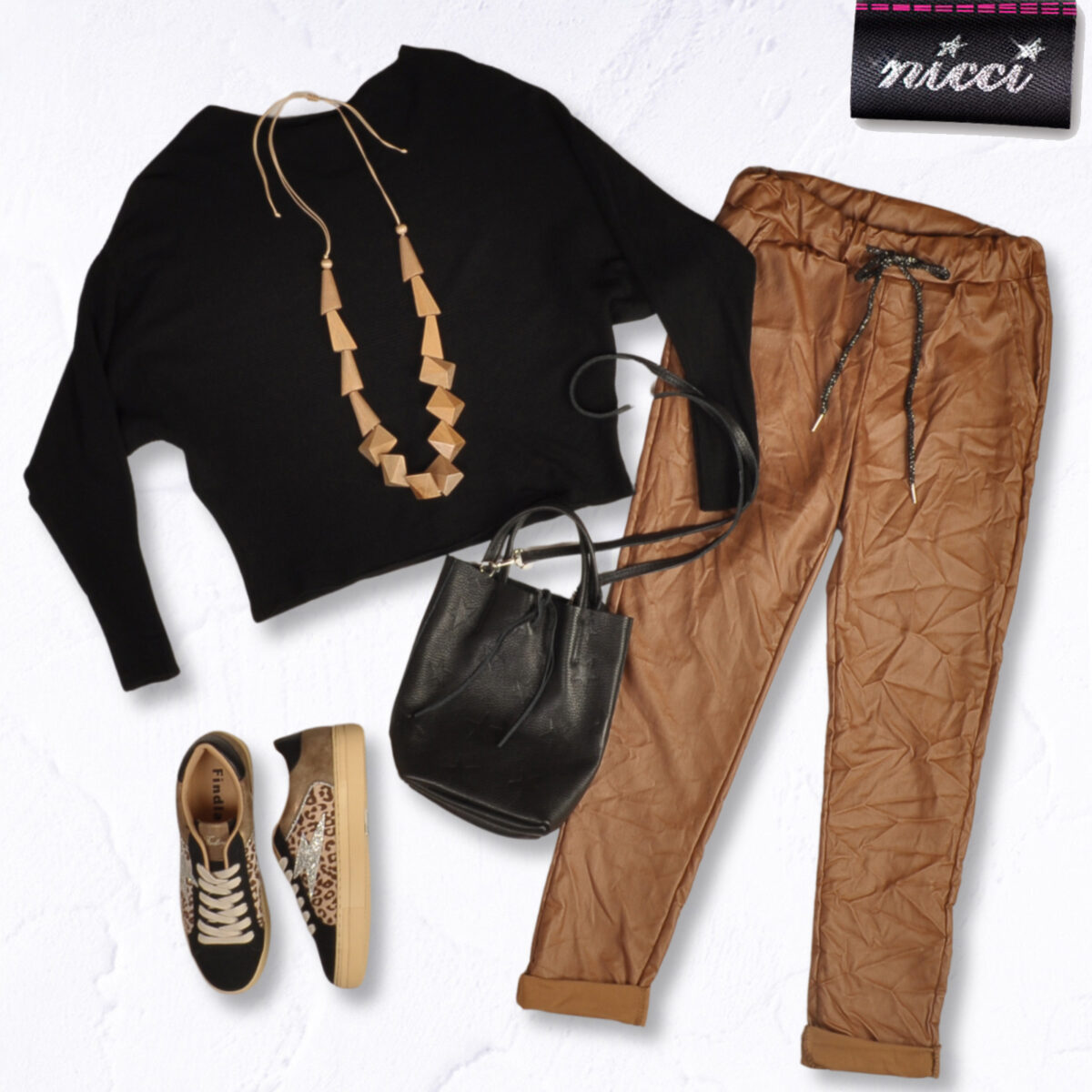 Ribbed batwing knit top