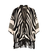 Zebra print tassel kimono