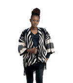 Zebra print tassel kimono