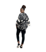 Zebra print tassel kimono