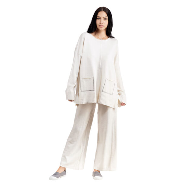 Diamante pocket top and pants set