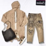 Washed cargo harem pants
